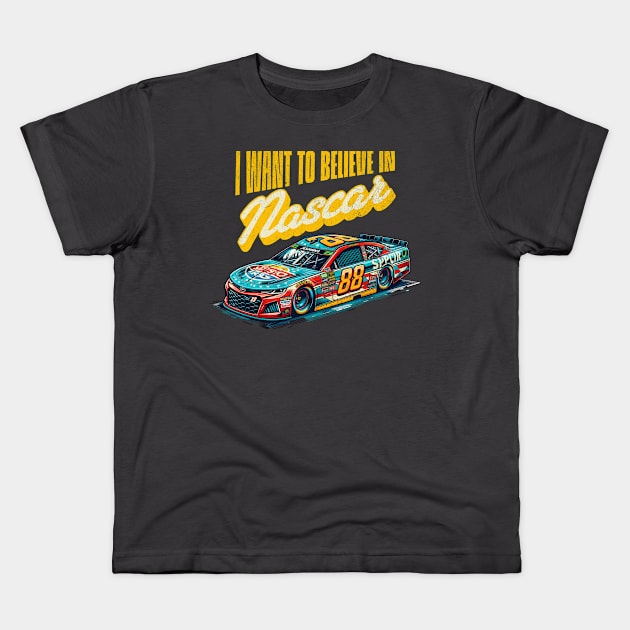 I want to belive  in Nascar. Kids T-Shirt by lakokakr